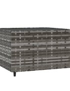vidaXL Štvorcový záhradný konferenčný stolík sivý 50x50x30cm polyratan