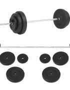 vidaXL Súprava činiek barbell 30 kg
