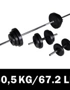 vidaXL Súprava činiek barbell a dumbbell 305 kg