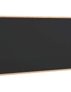 vidaXL Tabuľa s rámom z masívneho borovicového dreva čierna 100x55 cm