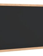vidaXL Tabuľa s rámom z masívneho borovicového dreva čierna 40x30 cm