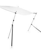 vidaXL Tieniaci nadstavec v tvare T biele 170x208x(115-183) cm