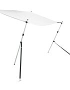 vidaXL Tieniaci nadstavec v tvare T biely 170x170x(115-183) cm