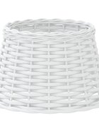 vidaXL Tienidlo na lampu biele Ø38x23 cm prútené