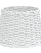 vidaXL Tienidlo na lampu biele Ø40x26 cm prútené