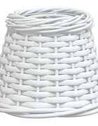vidaXL Tienidlo na stropnú lampu biele Ø15x12 cm prútené