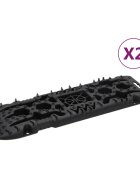 vidaXL Trakčné dosky 2 ks čierne 107x31x7 cm nylon