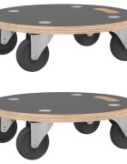 vidaXL Transportné vozíky 2 ks okrúhle Ø38x115 cm 250 kg