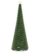 vidaXL Trblietavý LED vianočný stromček s podstavcom EKENAS 300 cm