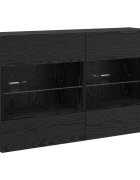 vidaXL TV nástenná skriňa 985 x 30 x 605 cm Čierny dub