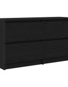 vidaXL TV Skrinka Čierna 100x35x54 cm Upravené drevo