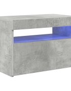 vidaXL TV skrinka s LED svetlami betónovo-sivá 60x35x40 cm