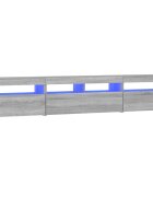vidaXL TV skrinka s LED svetlami sivá sonoma 210x35x40 cm