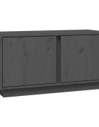 vidaXL TV skrinka sivá 80x35x405 cm masívna borovica
