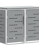 vidaXL Úložisko kontajnera na odpad for 2 Bins 240L Nehrdzavejúca oceľ