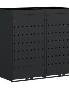 vidaXL Úložisko na 2 koše Wheelie Čierna 136 x 775 x 1215 cm