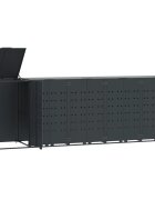 vidaXL Úložisko na 5 koše na kolieskach antracitové 345x79x117 cm oceľ