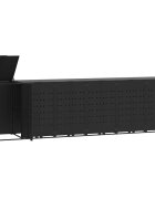 vidaXL Úložisko na 6 koše na kolieskach čierne 414x79x117 cm oceľ