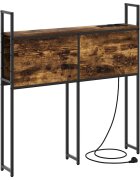 vidaXL Úložná čelľadka s nabíjacou stanicou Dymový dub 100 cm