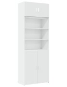 vidaXL Úložná skrinka biela 80x425x225 cm kompozitné drevo