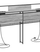 vidaXL Úložné čelo Sivý Sonoma 160 cm Kompozitné drevo