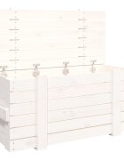 vidaXL Úložný box biely 91x405x42 cm masívna borovica