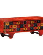 vidaXL Úložný box červený 110x40x40 cm akáciový masív