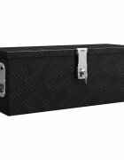 vidaXL Úložný box čierny 60x235x23 cm hliník