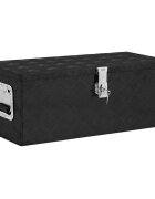 vidaXL Úložný box čierny 70x31x27 cm hliník