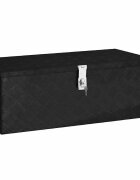 vidaXL Úložný box čierny 80x39x30 cm hliník