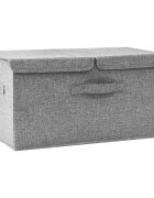 vidaXL Úložný box látkový 50x30x25 cm sivý