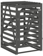 vidaXL Úložný box pre odpadkový kôš sivý 84x90x1285cm masív. borovica