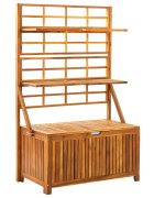 vidaXL Úložný box s mriežkou 99x55x160 cm akáciový masív