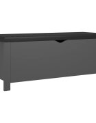 vidaXL Úložný box s vankúšom sivý 105x40x45 cm