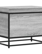 vidaXL Úložný box s vekom sivá sonoma 60x40x515 cm kompozitné drevo