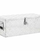 vidaXL Úložný box strieborný 70x31x27 cm hliník