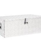 vidaXL Úložný box strieborný 90x47x335 cm hliník