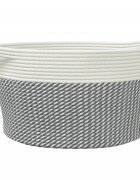 vidaXL Úložný kôš sivo-biely Ø40x25 cm bavlna