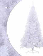 vidaXL Umelý polovičný vianočný stromček+stojan biely 180 cm PVC