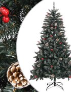 vidaXL Umelý vianočný stromček s podstavcom zelený 120 cm PVC