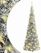 vidaXL Umelý vianočný stromček vyskakovací vločky snehu 50 LED 120 cm