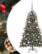 vidaXL Umelý vianočný stromček Zelená 150 cm PVC plast a oceľ