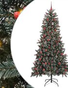 vidaXL Umelý vianočný stromček Zelená 210 cm PVC a plast