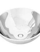 vidaXL Umývadlo 325x14 cm keramické strieborné