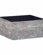 vidaXL Umývadlo čierne 30x30x13 cm mramor