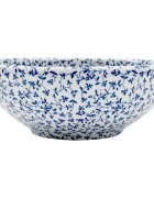 vidaXL Umývadlo na dosku bielo-modré okrúhle Φ41x14 cm keramické