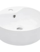 vidaXL Umývadlo s prepadom 36x13 cm keramické biele