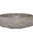 vidaXL Umývadlo sivé Ø40x12 cm mramor