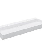 vidaXL Umývadlo z minerálneho/mramoroveho odliatku 120x46x11 cm biele