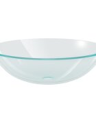 vidaXL Umývadlo z tvrdeného skla 45 cm priehľadné